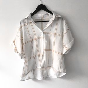 Button Down Short Sleeve Top